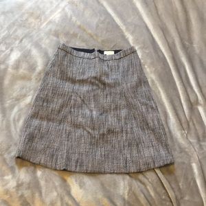 J Crew grey mini flared skirt